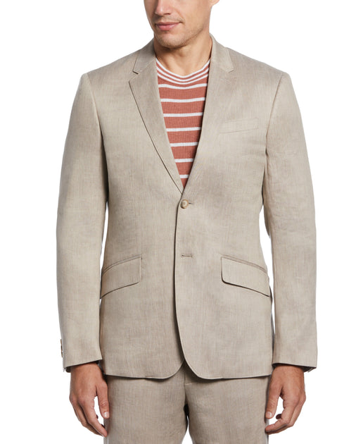 Slim Fit Linen Blend Summer Suit Jacket | Perry Ellis
