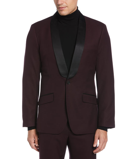 Slim Fit Textured Tuxedo Jacket | Perry Ellis