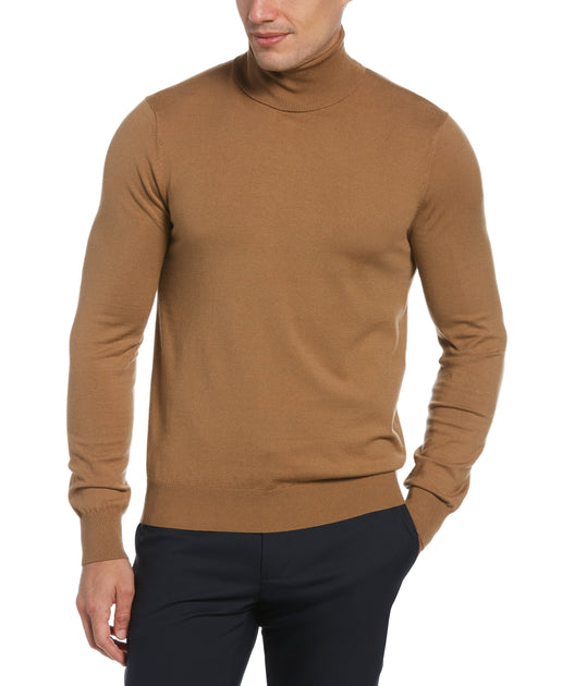 Solid Tech Knit Turtleneck Sweater | Perry Ellis