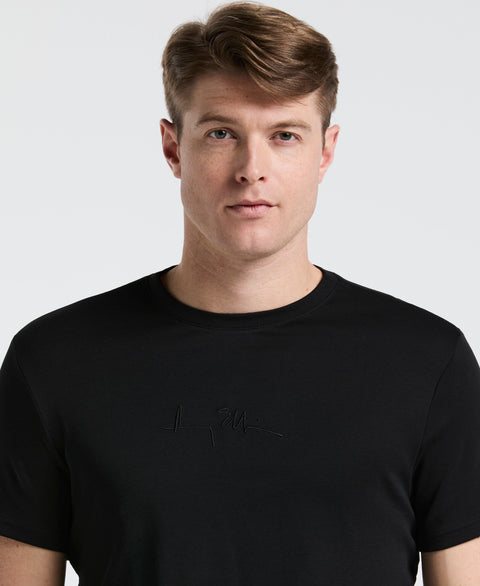 Bold Signature Crew Neck Tee (Black) 