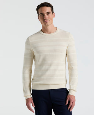 Cotton Open Stitch Crew Sweater (Birch) 