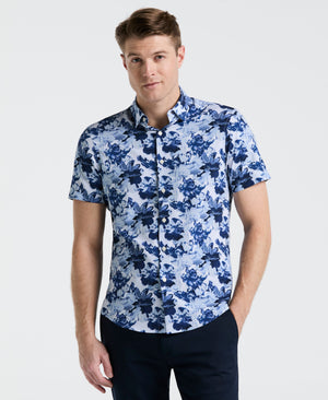 Floral Print Shirt (Blue Depths) 