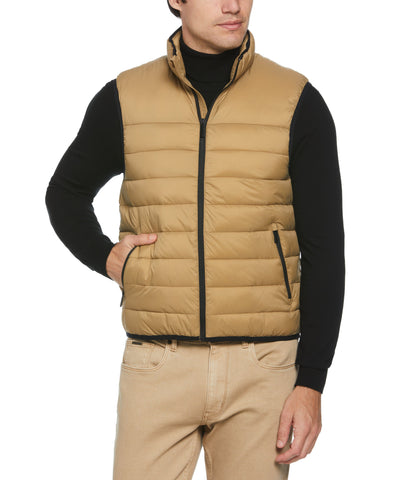 Perry Ellis men's vest with full zip and mock collar