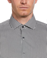 Black Check Print Shirt (Black) 