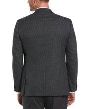 Slim Fit Notch Lapel Houndstooth Suit Jacket (Dark Charcoal) 