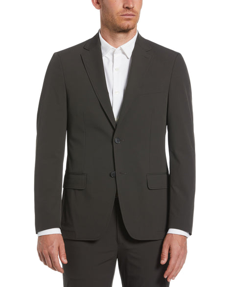 Slim Fit Solid Tech Suit Jacket (Olive) 