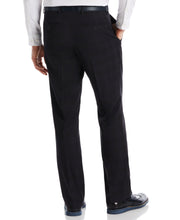 Slim Fit Two Tone Plaid Dress Pant Black Plaid Perry Ellis