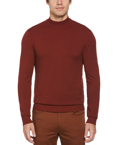Tech Knit Mock Neck Pullover Sweater | Perry Ellis