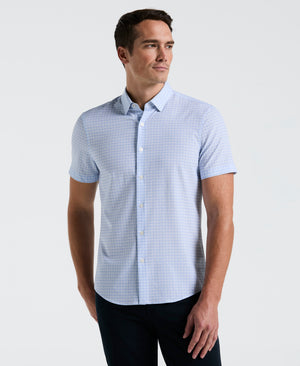 Textured Dot Slim Fit Shirt (Kentucky Blue) 