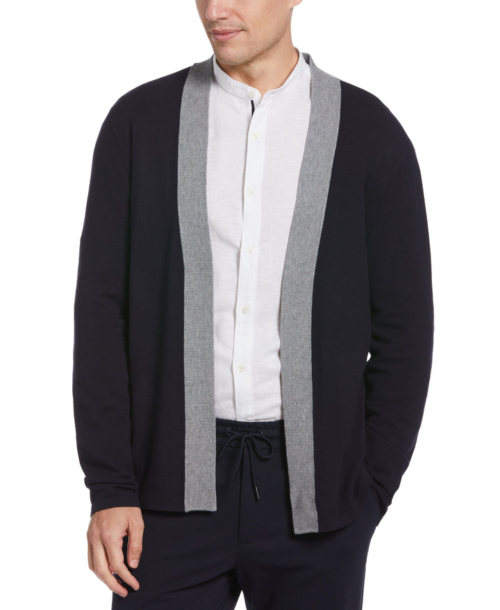 Men s Tech Open Front Cardigan Perry Ellis